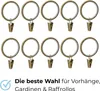 100 Stück Metall Gardinenringe mit Clips Farbe Antikgold Produktbild-Vorschau 5