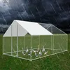 Výbeh pre voľný chov 3x4x2m - kovový kurník 12 m² s dverami Náhľad obrázku produktu 6