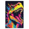 DEQOART Hybrid Leinwand Bild 60x90 cm 'Dynamischer Dino Produktbild-Vorschau 2