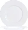 A white plate is shown from a slightly elevated side view, with another plate underneath it. Anteprima dell’immagine prodotto