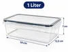 Relaxdays Frischhaltedosen, 10er Set, 1000 ml, Kunststoff, Produktbild-Vorschau 4