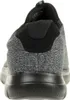 The back view of a gray and black sneaker. Produktbild-Vorschau