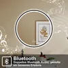LED Badspiegel Rund 100cm mit Beschlagfrei Bluetooth Uhr 3 Produktbild-Vorschau 3