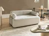 BELIANI 2-Sitzer Sofa Cremeweiß Gepolstert mit Schwarzem Produktbild-Vorschau 2