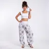 Haremshose Damen weite Hose mit Gummizug Sommerhose Gr. 36 Produktbild-Vorschau 3