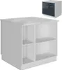 Kücheninsel Vicco Fame-Line Dunkelblau Hochglanz 90 cm mit Produktbild-Vorschau 1