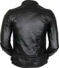 Herren Bikerjacke aus echtem Leder gesteppte Schultern Produktbild-Vorschau 2