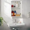 Relaxdays Badschrank, hängend, mit Tür, 2 flexible Fächer, Produktbild-Vorschau 2