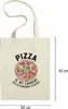 Pizza is my Relationship Status Tragetasche natur Pizza Produktbild-Vorschau 2
