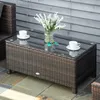 Outsunny Garten Beistelltisch Couchtisch Gartentisch Produktbild-Vorschau 2