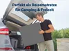 A man is loading a folded mattress into the trunk of a car. Produktbild-Vorschau