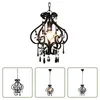 The Living Store Lampa sufitowa z koralikami czarna okrągła Podgląd zdjęcia produktu 1