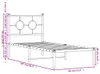 vidaXL Bedframe met hoofdeinde, zwart metaal, 80x200 cm Productafbeelding-voorbeeld 8