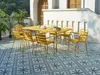 Gartentisch - L. 160 cm - Metall - Senfgelb - MIRMANDE von Produktbild-Vorschau 6