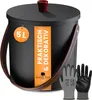 BLACK OAK Ascheeimer TOBA 5L – schwarz mit Deckel & Produktbild-Vorschau 1