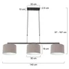 Steinhauer - lampa wisząca - Stang - czarny - len metal - Podgląd zdjęcia produktu 7
