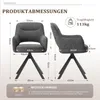 COLAMY Drehstühle, 2er-Set, Premium-Drehstühle mit halben Produktbild-Vorschau 5