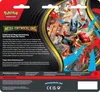 The back of a Pokemon trading card game product packaging, featuring artwork and text. Produktbild-Vorschau
