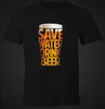 Herren T-Shirt - Save Water drink Beer - Spare Wasser Produktbild-Vorschau 3