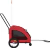 vidaXL Príves na bicykel Psy Červená látka Oxford a Náhľad obrázku produktu 5