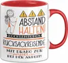 Rucksackreisende Tasse Geschenk Lustig Abstand Halten Produktbild-Vorschau 1
