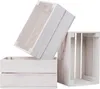 3x coffret en bois PINEEA petit 30x20x15 - blanc vintage - Voir les images du produit 1