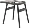 A black adjustable stand with a side table attached. Anteprima dell’immagine prodotto