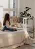 Beistellbett 60x120 cm mit Matratze & Umbauseite - grau - Produktbild-Vorschau 5