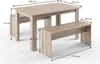 Vicco Esstisch Set Sentio, 90 x 140 cm mit 2 Bänken, Sonoma Produktbild-Vorschau 3