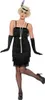 A woman wearing a flapper dress and accessories. Produktbild-Vorschau