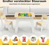 COSTWAY Kindertisch mit 2 Stühlen, 3 TLG Kindersitzgruppe Produktbild-Vorschau 4