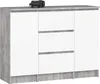 Cassettiera K100 concrete 101 cm 2 ante 3 cassetti frontali Anteprima dell’immagine prodotto 1