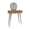 A vanity table with a mirror and legs, presented against a white background. Produktbild-Vorschau