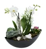 Kunststoff Blumentopf Schiff schwarz-glitter 39 x 13cm Produktbild-Vorschau 4