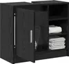 Möbel Waschbeckenunterschrank Schwarze Eiche 63x29x55 cm Produktbild-Vorschau 2