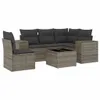 Design 6-tlg. Garten-Sofagarnitur mit Kissen Grau Poly Produktbild-Vorschau 2