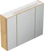 Badezimmer Spiegelschrank 3-türig LED-Lampe 80 cm Eiche Produktbild-Vorschau 4