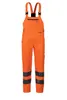 Planam Warnschutz Latzhose uni Gr. 58 orange Produktbild-Vorschau 1