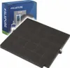 A black activated carbon filter is shown in the foreground, with a product box in the background. Anteprima dell’immagine prodotto