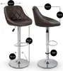 TRESKO 2er Set Barhocker Braun Barstuhl 360° Frei Drehbar Produktbild-Vorschau 4