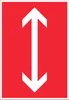 Richtungspfeil hoch runter Schild hochkant weiss rot Pfeil Produktbild-Vorschau 1