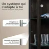 K-Möbel Vitrine en verre debout en noir (176x37x33 cm) avec Voir les images du produit 4