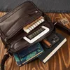 Borsa da uomo in pelle a tracolla marrone Borsa a tracolla Anteprima dell’immagine prodotto 16