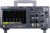 A Hantek DSO2D15 digital oscilloscope is shown from the front, displaying a waveform on its screen. Podgląd zdjęcia produktu