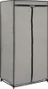 A standalone image of a gray fabric wardrobe with a black zipper. Produktbild-Vorschau
