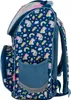 A side view of a child's backpack with a unicorn and rainbow pattern. Náhľad obrázku produktu