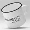 Huuraa Emaille Tasse Grevenbroich  Geschenk Kaffeebecher Produktbild-Vorschau 2
