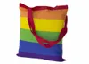 Bunte Baumwoll-Einkaufstasche 38x42 cm – Regenbogen Produktbild-Vorschau 4
