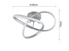 Reality Leuchten Deckenleuchte MEO LED DH 40x15 cm grau Produktbild-Vorschau 3