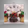 Wanduhr - Quadrat - Glasuhr - Cupcakes Dessert Kuchen Produktbild-Vorschau 3